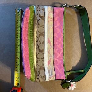 Coach multi stripe bleeker bag